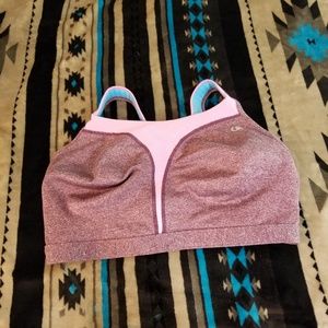 Champion Pink and Red Sports Bra NWOT